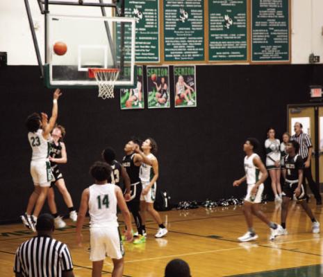 Thomas, #23 and his Hornets battled hard all night to defeat the Woodvile Eagles. Reporter photo by Trinity Hughes