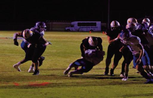 West Sabine’s Blaine Bourque dives across the goal line vs. Joaquin. Reporter photo by Bill Dodson