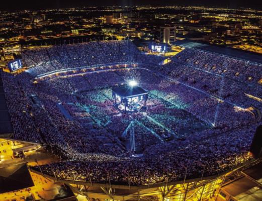 Everything is bigger in Texas. Just ask George Strait. The country music icon made history with his concert at Kyle Field in College Station on Saturday night, playing to a recordbreaking 110,905 fans. The show set the U.S. record for a ticketed concert, previously held by The Grateful Dead with its 1977 concert at Raceway Park in New Jersey. Several Sabine County residents were in attendance for the record-breaking night. photo submitted