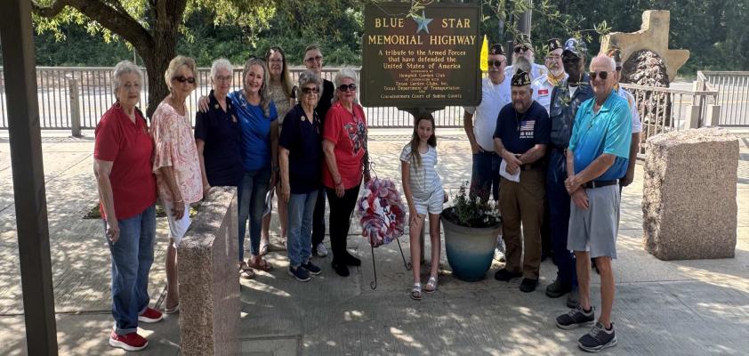 Hemphill Garden Club Holds Annual Blue Star Memorial Ceremony