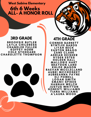 3rd and 4th  A honor roll
