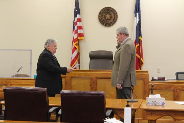 Judge James A. Payne Jr, 273rd District Court Judge, sworn in by Judge Darryl Melton