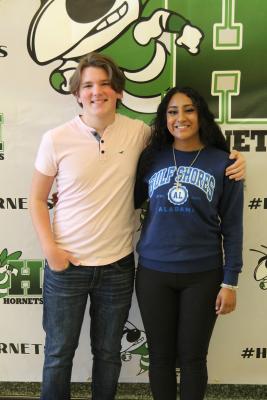 Sophomore Lawson Vickers and Mariah Rodriguez