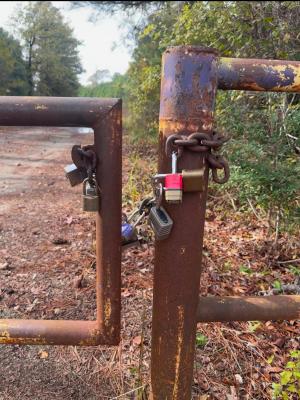 Property has multiple entrances... all heavily locked