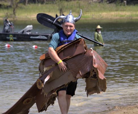 Logan "Thor" Reeves is happy even though the Viking Ship went down early