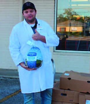 Sean Page, Market Manager at Brookshire Brothers in Hemphill is pictured above with the 20 frozen turkeys that were donated by Brookshire Brothers for this years turkey giveaway. Thank You Brookshire Brothers for all your great support to the community! Reporter photo by Kenny Wick