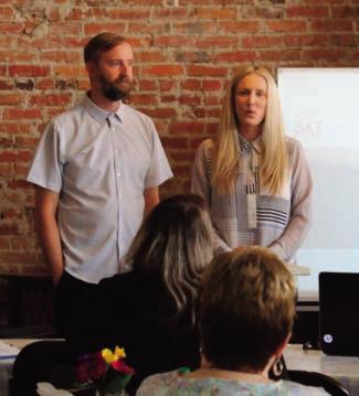 The Sabine County Chamber of Commerce met last week and guest speakers for the month were Zach and Stoncia Bethke, owners of a tech shop that specializes in sales and repairing phones and tablets. For more info, visit their website: www.satcomshop.com Reporter photo by Kenny Wick