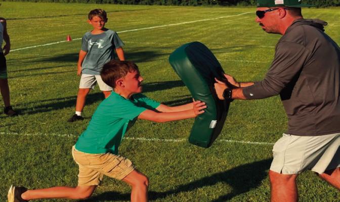 First day of Hornet Youth Football camp was a success. Reporter photo