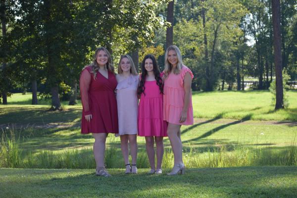 Senior Princess, l to r,  Grace Lyons, Emmalee Melancon, Anna Mouton and Cora Sepulvado
