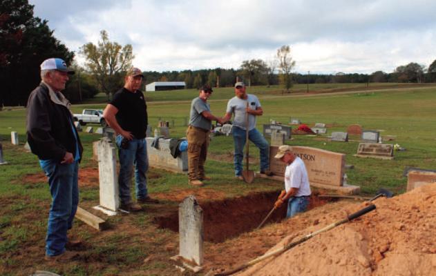 Reporter photo by Kenny Wick Family... When Jesse Watson went to Facebook to inform the public of his family’s position, friends and community members reached out. From L-R Don Easley, Damon Watson, Wyatt Watson, Joe Miller, and Chic Nutt