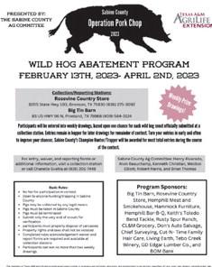 Operation Pork Chop is back: Help control the hog population