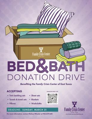 Family Crisis Center to host Bed & Bath Donation Drive