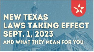 774 Texas laws are now in effect as of September 1