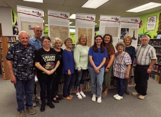 Library board from left to right: Bill Speights, Jason Huffman, Cynthia Beard, Director, Janis Speights, Stephanie Corley, Tammie Cox, Delaney Vickers, Johanna Vickers, Sherry Thibodeaux, Anita Thedfforrd and Arrtt Thibodeaux.