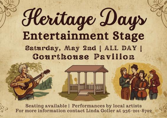 SAN AUGUSTINE HERITAGE DAYS to be held with Sale on the Trail MAY 1 & 2