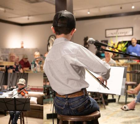 Moody fiddles for Tebo Creek anniversary...