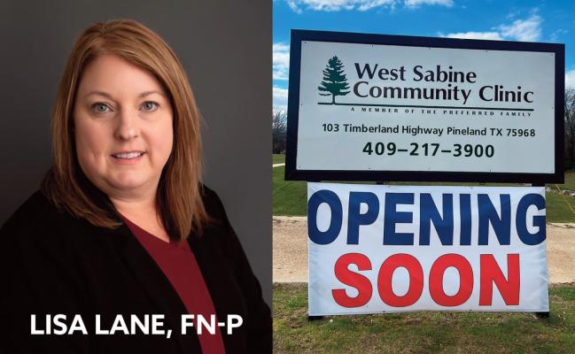 Sabine County Hospital Announces Opening of West Sabine Community Clinic in Pineland