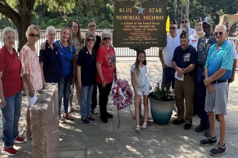 Hemphill Garden Club Holds Annual Blue Star Memorial Ceremony